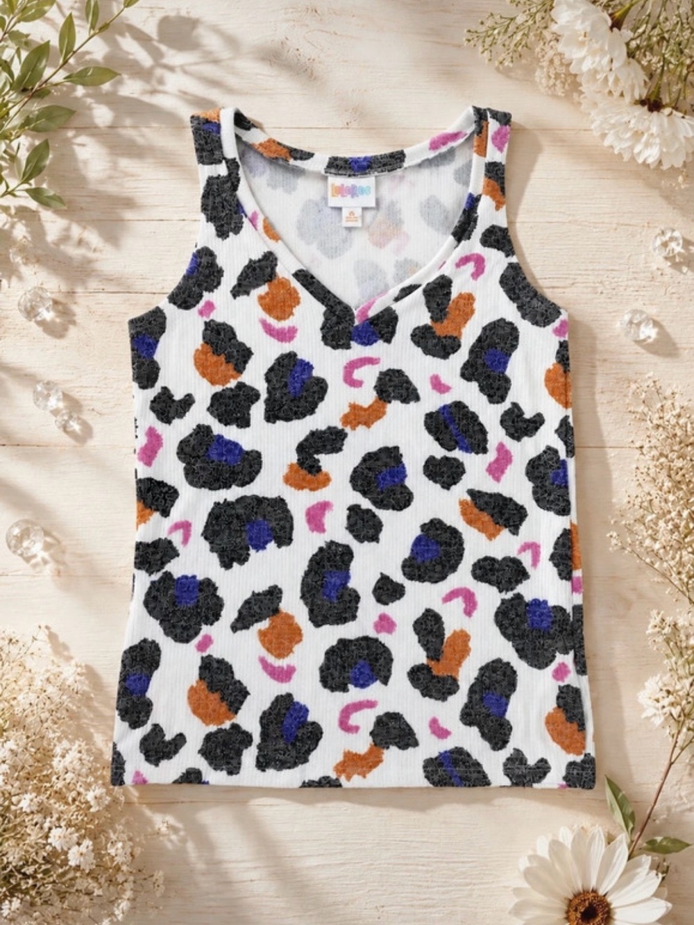 LuLaRoe Farrah Sweater Tank NWT XS Animal Print Soft Stretchy